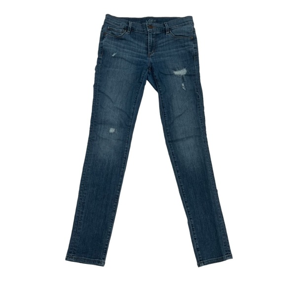 Ann Taylor LOFT Modern Skinny Fit Distressed Jeans Size 26 Women's - Picture 1 of 6